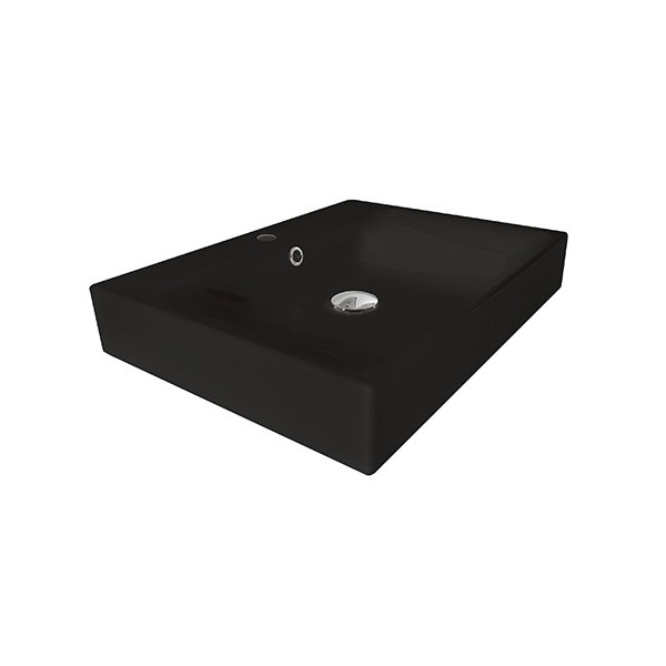 LAVABO CERAMIQUE CENTO A POSER OU A SUSPENDRE MONOTROU BLACKMAT ROBINETTERIE VASQUES - CRISTINA ONDYNA WCE604513