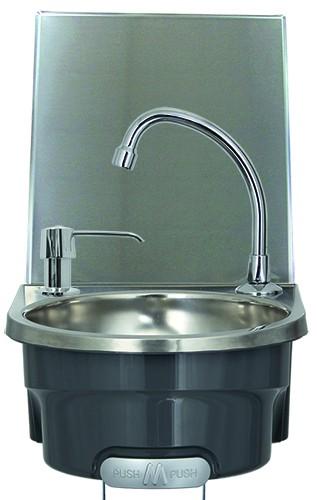 Lave-mains mural intégral et design - station de lavage complète avec fonctionnement mains-libres_0