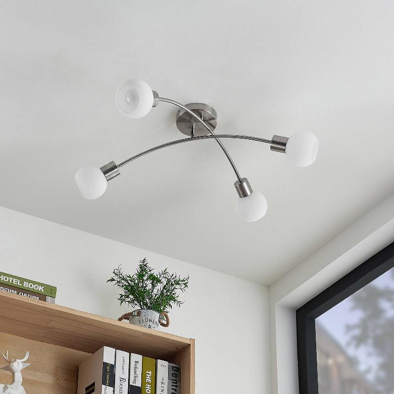 LINDBY LIOMA PLAFONNIER À 4 LAMPES, NICKEL