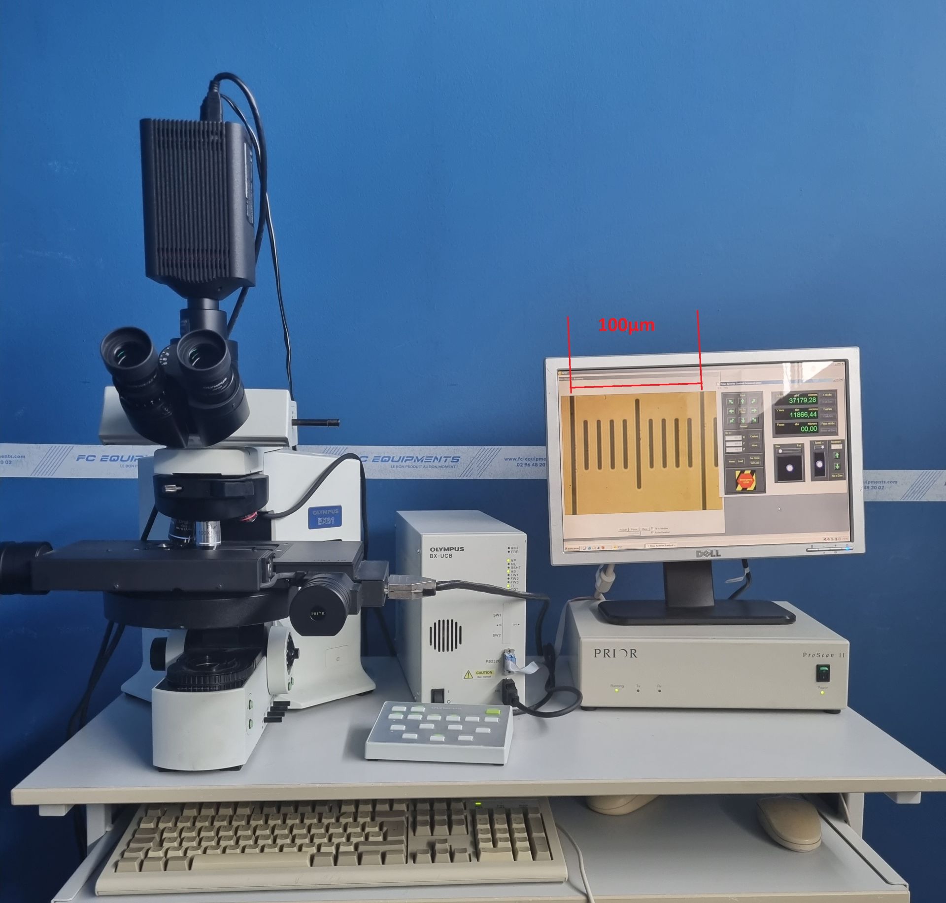Olympus bx61 motorized microscope   u-hstr2 controller   camera   priorscanii_0