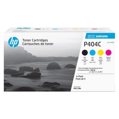 PACK DE 4 TONERS CLT-P404C (SU365A) (SAMSUNG DEVIENT HP) - TONER AUTHENTIQUE