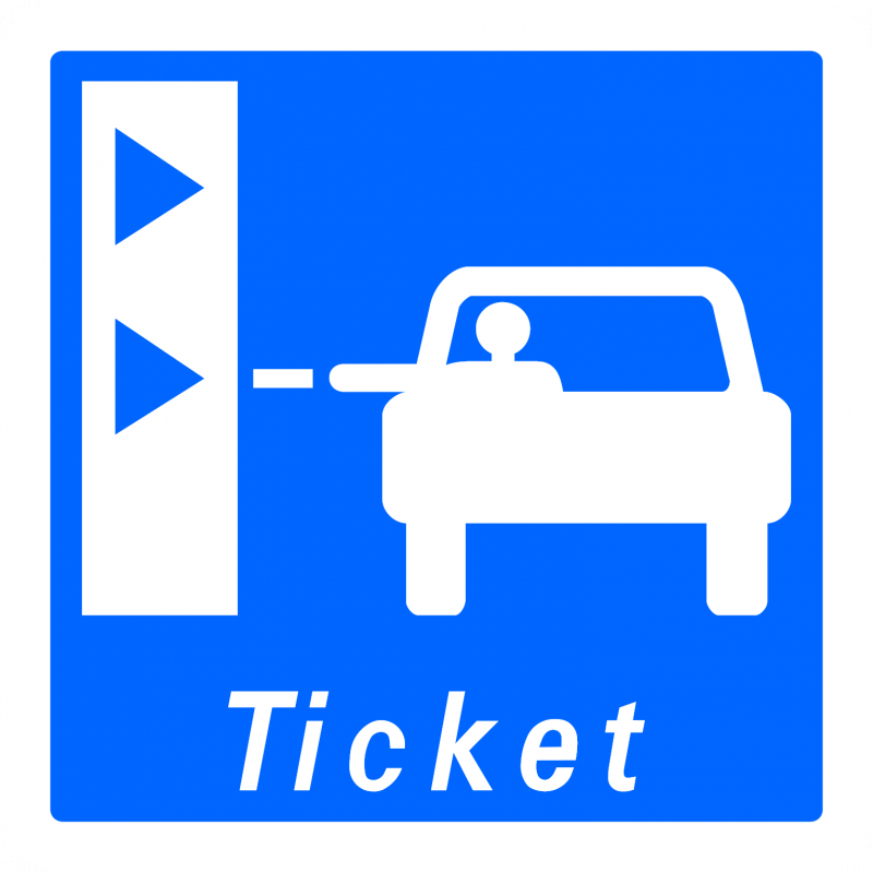 Panneau indication C62 - Borne de retrait de ticket de péage - WP Signalisation - Gamme Innov_0