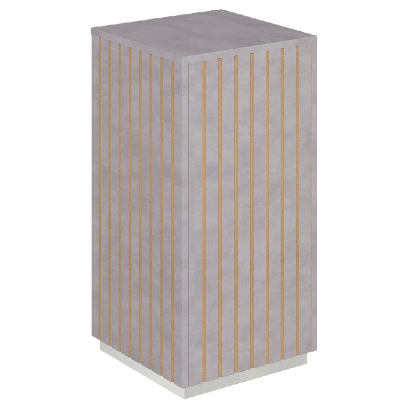 Podium 1 porte push-pull Vertigo T03 MDF naturel et béton 45x45x90cm_0