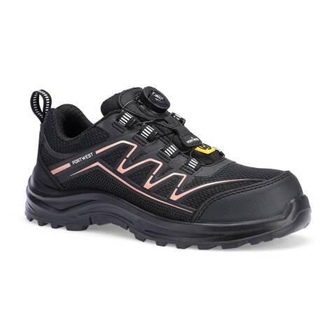 PORTWEST FT34 BASKET COMPOSITE KPU FEMMES S1PS FO SR ESD BLACK/ROSE GOLD - TAILLE 41