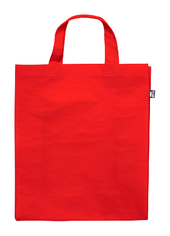 Sac shopping RPET laminé - polyester 110 g/m² - avec soufflet et anses courtes - labélisé RPET_0