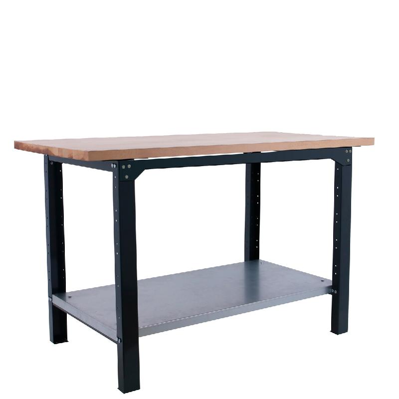 SimonRack Établi industriel avec côtés fermés, 1500x750 mm, plateau en bois lamellé 32 mm, charge 1000 kg, Noir - BT-6 PRO - noir métal 8425437126291_0