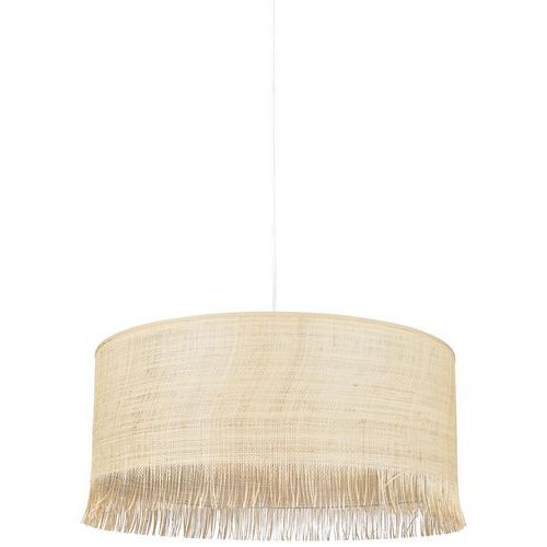 SUSPENSION CYLINDRE EN MATIÈRE RAPHIA AVEC FRANGES RAPHIA - COREP