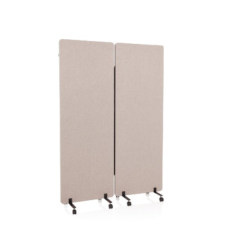 Système de parois de séparation acoustique FLEXMIUT Set de deux Taupe hjh OFFICE - marron polyester 891000_0