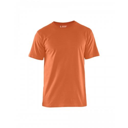 T-SHIRT DE TRAVAIL RESPIRANT 100% COTON UNI 3525 - ORANGE - L BLAKLADER