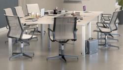Table Mark Up - Système de montage facile - Plateau mélaminé haute qualité - Piètement robuste avec vérins intégrés_0
