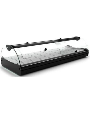 Vitrine chaude SELF-SERVICE - Chaleur sèche - 840 mm - SHS4L | Sayl Barcelona - noir 674005068572_0