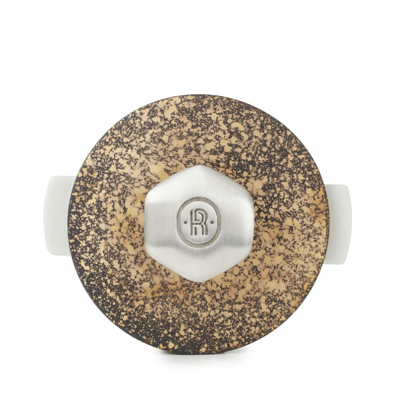 COUVERCLE POUR COCOTTE ROND NOIR PORCELAINE Ø 22 CM REVOLUTION 2