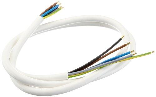 Bachmann 119.280 - Câble pour cuisinière blanc 5G2,5 - 1,5 m - PVC - diamètre 1,13 cm_0