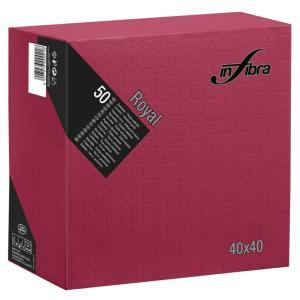 50 SERVIETTES 2 PLIS 38 X 38 CM BORDEAUX