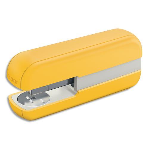 AGRAFEUSE DE BUREAU COSY LEITZ - 30 FEUILLES - AGRAFES 24/6 ET 26/6 - JAUNE
