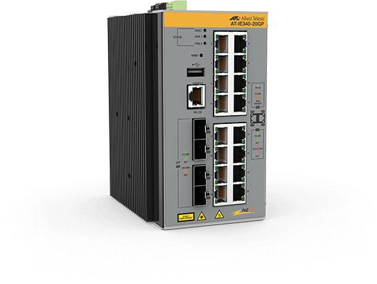 Allied Telesis AT-IE340-20GP-80 Géré L3 Gigabit Ethernet (10/100/1000) Connexion Ethernet, supportant l'alimentation via ce port (PoE) Gris_0