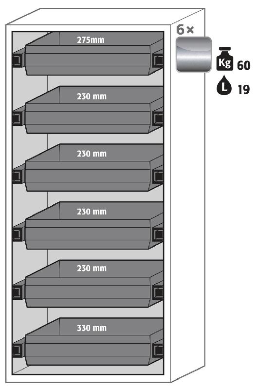 ARMOIRE SÉCURITÉ S-CLASSIC-90 S90.196.090.WDAS GRIS CLAIR - MANUTAN COLLECTIVITÉS