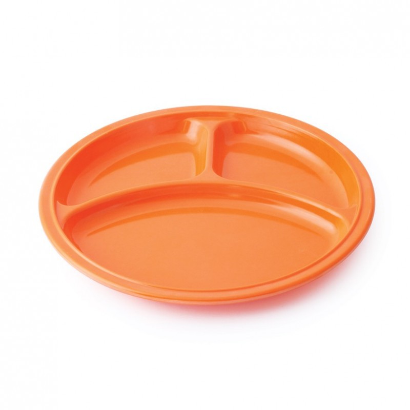 ASSIETTE 3 COMPARTIMENTS MELAMINE ORANGE