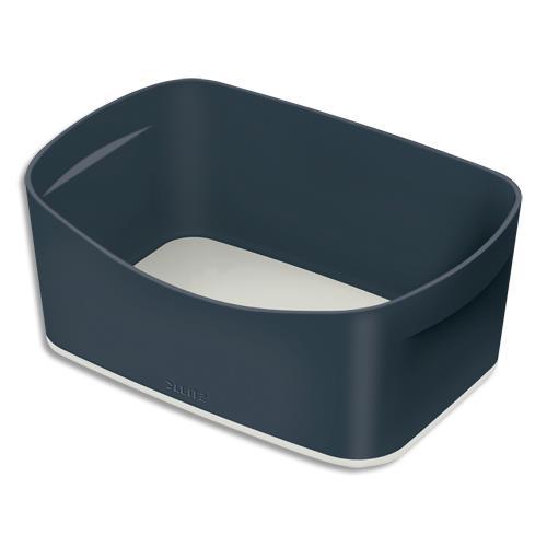 BAC DE RANGEMENT LEITZ COSY SANS COUVERCLE - DIMENSIONS : 24,6X9,8X16 CM - COLORIS GRIS
