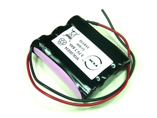 BATTERIE LI-ION 3X 18650 1S3P ST1 3.7V 7800MAH FILS_0