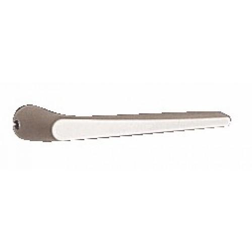POIGNÉE SEULE POUR PLAQUE - PORTE DE 58 À 68 MM - ALU ARGENT VACHETTE