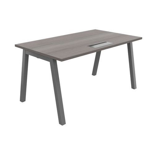 BUREAU PARTAGE 140 X 80 CM AVEC TOP ACCESS CÈDRE / ALU - BURONOMIC