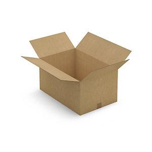 CAISSE CARTON BRUNE SIMPLE CANNELURE RAJA 60X40X30 CM