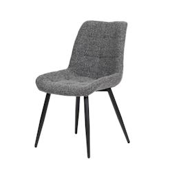 Chaise Cristo grises foncées x4 -  Autre Velours Amadeus 60x51.5 cm - gris textile 3520071978789_0