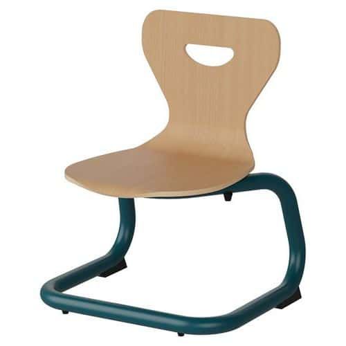 CHAISE MALIBU AST - T1 - COQUE HÊTRE / ALU BLEU 5025 - MANUTAN EXPERT