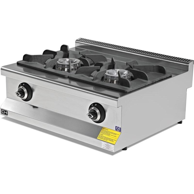 Climahosteleria Table de cuisson à gaz 4 brûleurs 4x3,6 kW 600x635x285h mm EMP6KG020 Linea 600 Istanbul - EMP6KG020_0