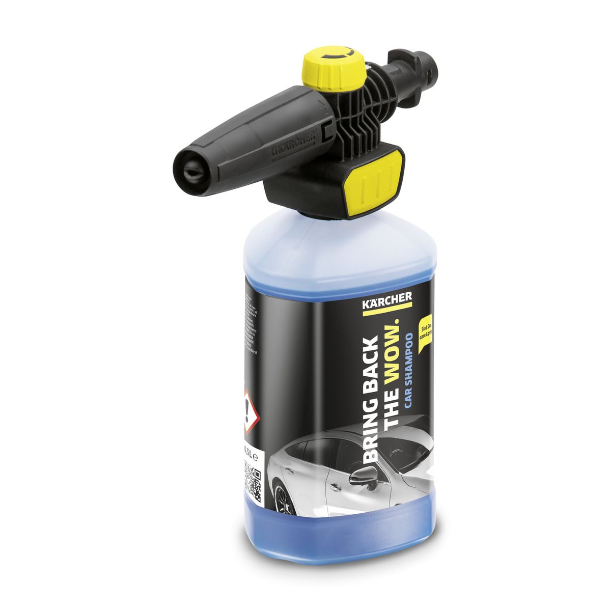 Canon à mousse Connect'n'Clean Käercher - poids 1,3 kg - kit avec shampoing auto 3 en 1_0