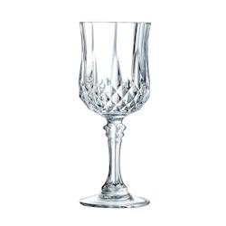 6 verres à pied 17cl Longchamp - Cristal d'Arques - Verre ultra transparent au design vintage - transparent 0883314884876_0