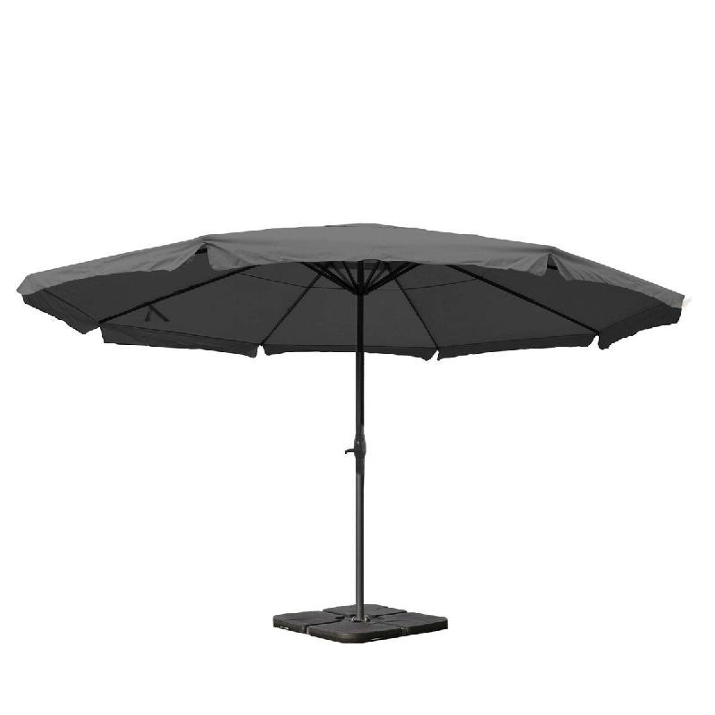 Décoshop26 - Parasol pour jardin terrasse Ø 5m polyester alu 28kg anthracite avec pieds de 04_0003866 - 3000532632691_0