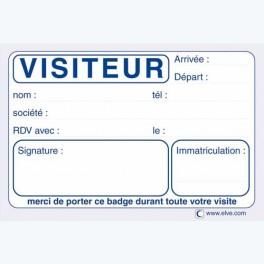 ELVE CARNET DE 200 FICHES AUTOCOPIANTES VISITEUR