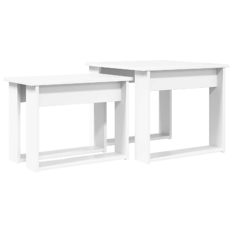 Ensemble de tables basses 2 pcs Blanc Bois d'ingénierie Modèle Orion Master Concept - 8721364489028_0