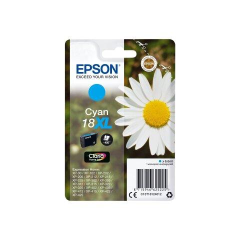 EPSON DAISY ENCRE CYAN CLARIA HOME PÂQUERETTE 18XL -  AUTHENTIQUE