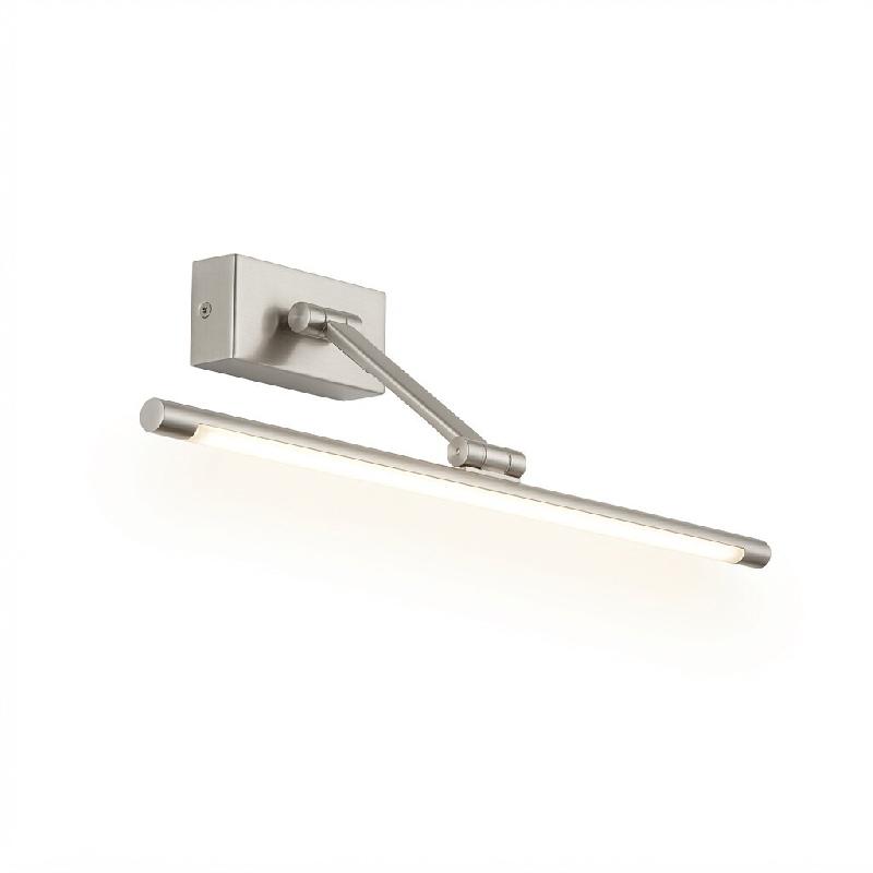 Gea Luce Gealuce Gap450N Applique En Métal Nickel Satiné, Led 10W 4000K, Lumière Indirecte, Diffuseur Synthétique, Ip20, Design Moderne - Gealuce_0
