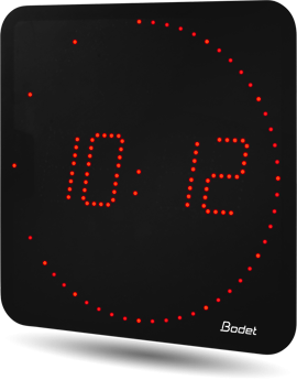 Horloge LED Style II 7 Ellipse, alimentation 230V, Radio ALS et DCF, LED rouge - BODET_0