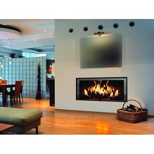 INSERT À BOIS 13-17KW VISION LARGE + KIT VENTILATION + CADRE C1250ES TERMOFOC