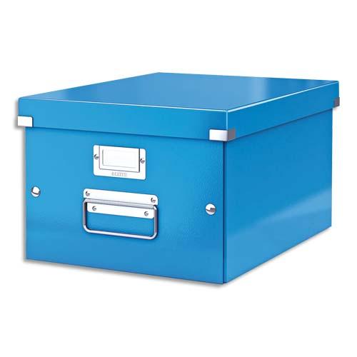 Leitz boîte click&store m-box. Format a4 - dimensions : l281xh200xp369mm. Coloris bleu wow._0