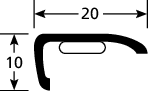 Métal 20 x 10 mm - cornières adhésives pour protection murale - marque Romus_0