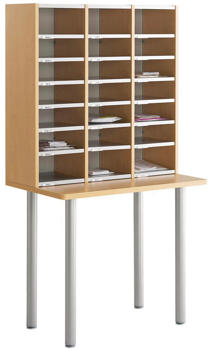 MODULE TRI DE COURRIER TRIPLE SUR TABLE OU ARMOIRE BASSE