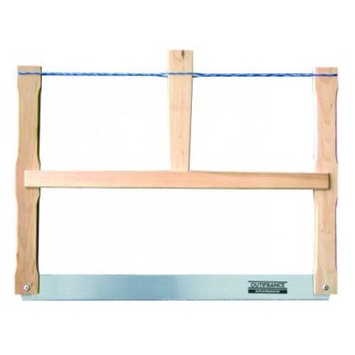 Outifrance Scie à tenons, cadre en bois, lame de 550 mm - 3223430145593_0
