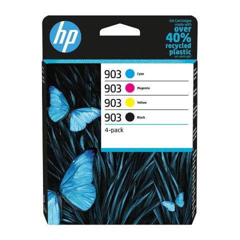 PACK HP 903 1 NOIRE + 3 CARTOUCHES COULEURS POUR IMPRIMANTE JET D'ENCRE - CARTOUCHE AUTHENTIQUE
