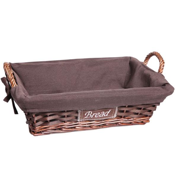 PANIER PAILLE BRUN RECTANGULAIRE TISSU 43 X 27 X 13.5 CM - CORBEILLE - COSY & TRENDY