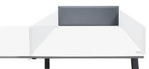 PANNEAU ACOUSTIQUE L 140 CM POUR BUREAUX BENCH - ARCH GRIS PERLE - FIXATION ALUMINIUM