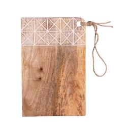 Planche à découper Spirit 35x23 cm - Rectangle en bois massif de manguier marron - Table Passion_0