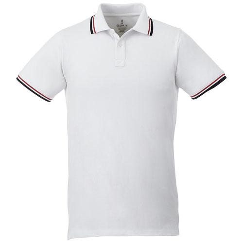 Polo tipping manches courtes homme Fairfield 38102016 - col et poignets en tricot plat avec détails contrastés_0