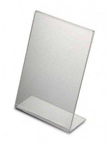 Porte-visuel incliné 21x10 - Référence: PE-PORTE-VISU-INC - Idéal pour bureau, showroom ou salon_0