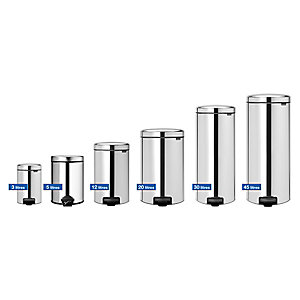 POUBELLE À PÉDALE INOX 45 L BRABANTIA